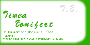 timea bonifert business card